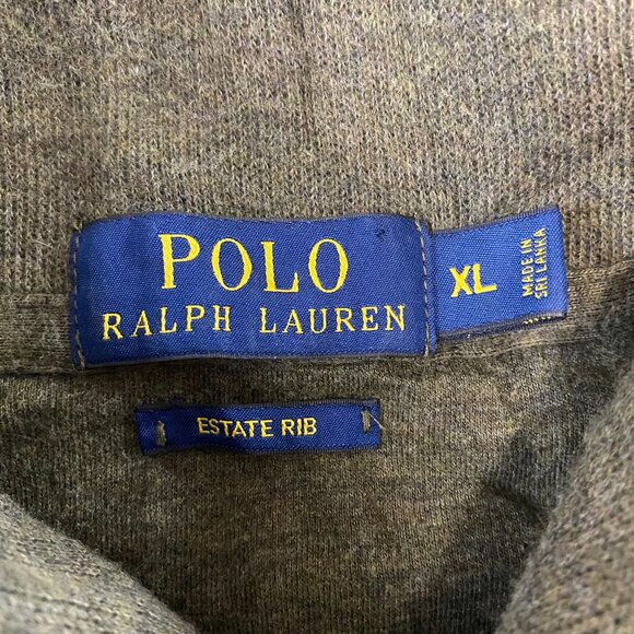 Polo Ralph Lauren Estate Rib Cowl Neck Button Cardigan Brown Sweater Mens XL - Picture 5 of 10